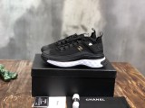 Chanel Women Shoes Sneakers Lace-Up Design Luminous Luxury Brand Sports Shoes with Original Box