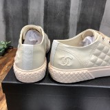 Chanel Casual Sneaker with Laces Low top Leather Woman Shoes with box