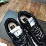 Chanel Women Shoes Sneakers Lace-Up Design Luminous Luxury Brand Sports Shoes with Original Box