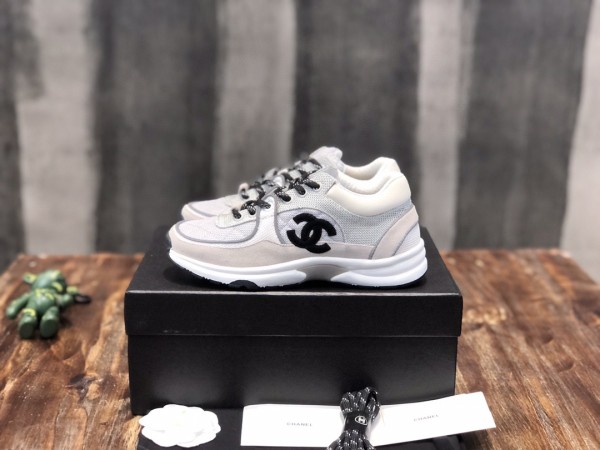 Chanel Women Shoes Sneakers Lace-Up Design Luminous Luxury Brand Sports Shoes with Original Box