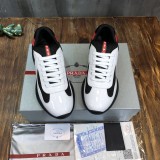 Prada Men Shoes Luxury Brand Sneakers New America'S Cup Bike Fabric Sneakers with Original Box