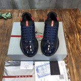 Prada Men Shoes Luxury Brand Sneakers New America'S Cup Bike Fabric Sneakers with Original Box