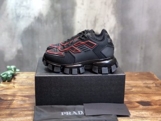 Prada Mens Shoes Sneakers Casual Shoes for Men Luxury Brand Breathable Fashion Cloudbust Thunder Technical Fabric Sneakers with Original Box