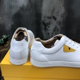 Fendi Men Shoes Luxury Sneakers SNEAKERS White leather low-tops