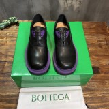 Bottega  Veneta Autumn and winter men's low round toe lace-up platform men's boots