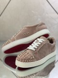 Christian Louboutin Mens Shoes Luxury Brand Red Bottom Design Louis Junior Spikes Flat with Original Box CL sneakers