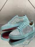 Christian Louboutin Mens Shoes Luxury Brand Red Bottom Design Louis Junior rhinestones Flat with Original Box CL sneakers