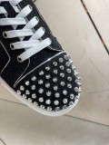 Christian Louboutin Mens Shoes Luxury Brand Red Bottom Design Louis Junior Spikes Flat with Original Box CL sneakers