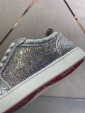 Christian Louboutin Mens Shoes Luxury Brand Red Bottom Design Louis Junior rhinestones Flat with Original Box CL sneakers