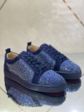 Christian Louboutin Mens Shoes Luxury Brand Red Bottom Design Louis Junior rhinestones Flat with Original Box CL sneakers