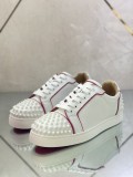 Christian Louboutin Mens Shoes Luxury Brand Red Bottom Design Louis Junior Spikes Flat with Original Box CL sneakers