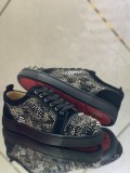 Christian Louboutin Mens Shoes Luxury Brand Red Bottom Design Louis Junior  rhinestones Flat with Original Box CL sneakers