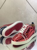 Christian Louboutin Mens Shoes Luxury Brand Red Bottom Design Louis Junior Spikes Flat with Original Box CL sneakers