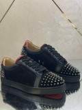 Christian Louboutin Mens Shoes Luxury Brand Red Bottom Design Louis Junior Spikes Flat with Original Box CL sneakers