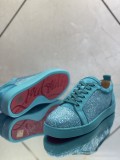 Christian Louboutin Mens Shoes Luxury Brand Red Bottom Design Louis Junior rhinestones Flat with Original Box CL sneakers