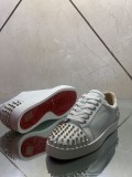 Christian Louboutin Mens Shoes Luxury Brand Red Bottom Design Louis Junior Spikes Flat with Original Box CL sneakers