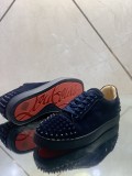 Christian Louboutin Mens Shoes Luxury Brand Red Bottom Design Louis Junior Spikes Flat with Original Box CL sneakers