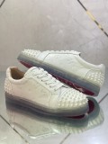 Christian Louboutin Mens Shoes Luxury Brand Red Bottom Design Louis Junior Spikes Flat with Original Box CL sneakers