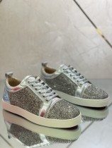 Christian Louboutin Mens Shoes Luxury Brand Red Bottom Design Louis Junior rhinestones Flat with Original Box CL sneakers