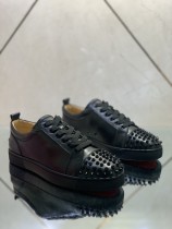 Christian Louboutin Mens Shoes Luxury Brand Red Bottom Design Louis Junior Spikes Flat with Original Box CL sneakers