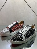 Christian Louboutin Mens Shoes Luxury Brand Red Bottom Design Louis Junior Spikes Flat with Original Box CL sneakers