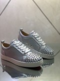 Christian Louboutin Mens Shoes Luxury Brand Red Bottom Design Louis Junior Spikes Flat with Original Box CL sneakers