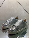 Christian Louboutin Mens Shoes Luxury Brand Red Bottom Design Louis Junior Spikes Flat with Original Box CL sneakers