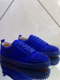 Christian Louboutin Mens Shoes Luxury Brand Red Bottom Design Louis Junior Spikes Flat with Original Box CL sneakers