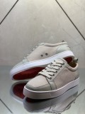 Christian Louboutin Mens Shoes Luxury Brand Red Bottom Design Louis Junior Spikes Flat with Original Box CL sneakers