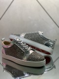 Christian Louboutin Mens Shoes Luxury Brand Red Bottom Design Louis Junior rhinestones Flat with Original Box CL sneakers