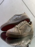 Christian Louboutin Mens Shoes Luxury Brand Red Bottom Design Louis Junior rhinestones Flat with Original Box CL sneakers