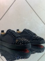 Christian Louboutin Mens Shoes Luxury Brand Red Bottom Design Louis Junior rhinestones Flat with Original Box CL sneakers