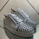 Christian Louboutin Mens Shoes Luxury Brand Red Bottom Design Louis Junior Spikes Flat with Original Box CL sneakers