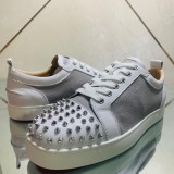 Christian Louboutin Mens Shoes Luxury Brand Red Bottom Design Louis Junior Spikes Flat with Original Box CL sneakers