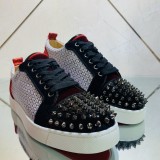 Christian Louboutin Mens Shoes Luxury Brand Red Bottom Design Louis Junior Spikes Flat with Original Box CL sneakers