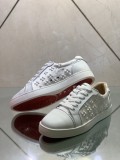 Christian Louboutin Mens Shoes Luxury Brand Red Bottom Design Louis Junior Spikes Flat with Original Box CL sneakers