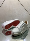 Christian Louboutin Mens Shoes Luxury Brand Red Bottom Design Louis Junior Spikes Flat with Original Box CL sneakers