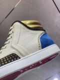 Christian Louboutin men's shoes luxury brand red sole design Louis Junior high-top Flat with Original Box CL sneakers