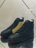 Christian Louboutin men's shoes luxury brand red sole design Louis Junior high-top Flat with Original Box CL sneakers