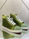 Christian Louboutin men's shoes luxury brand red sole design Louis Junior high-top Flat with Original Box CL sneakers