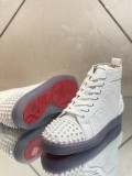 Christian Louboutin men's shoes luxury brand red sole design Louis Junior high-top Flat with Original Box CL sneakers