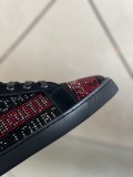 Christian Louboutin men's shoes luxury brand red sole design Louis Junior high-top rhinestones Flat with Original Box CL sneakers