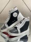 Christian Louboutin men's shoes luxury brand red sole design Louis Junior high-top Flat with Original Box CL sneakers