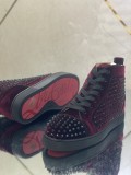 Christian Louboutin men's shoes luxury brand red sole design Louis Junior high-top Flat with Original Box CL sneakers