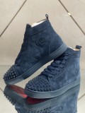 Christian Louboutin men's shoes luxury brand red sole design Louis Junior high-top Flat with Original Box CL sneakers