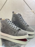 Christian Louboutin men's shoes luxury brand red sole design Louis Junior high-top Flat with Original Box CL sneakers