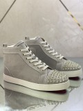 Christian Louboutin men's shoes luxury brand red sole design Louis Junior high-top Flat with Original Box CL sneakers