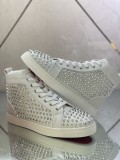 Christian Louboutin men's shoes luxury brand red sole design Louis Junior high-top Flat with Original Box CL sneakers