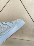 Christian Louboutin men's shoes luxury brand red sole design Louis Junior high-top rhinestones Flat with Original Box CL sneakers