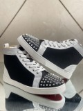 Christian Louboutin men's shoes luxury brand red sole design Louis Junior high-top Flat with Original Box CL sneakers